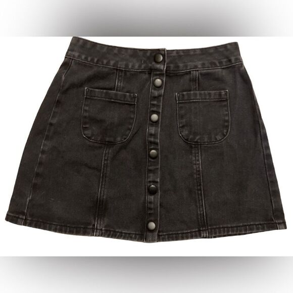 Brandy Melville Stonewash black skirt Size 24 - Picture 1 of 5